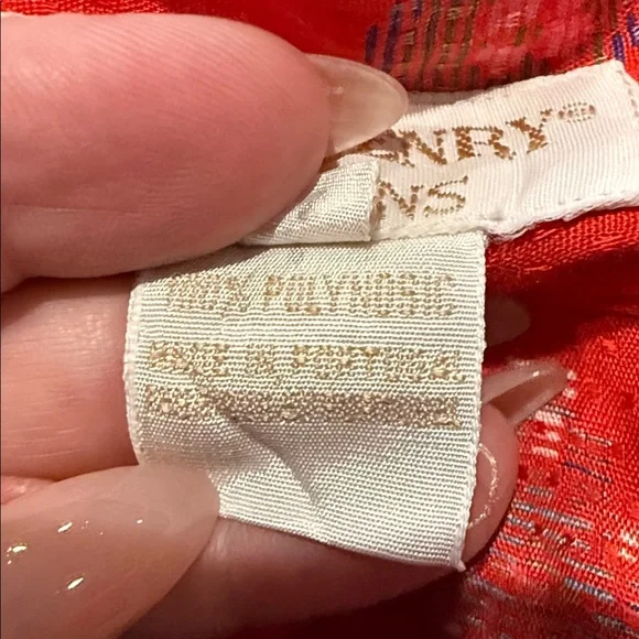 Red Patterned Midi Skirt - Picture 9 of 15